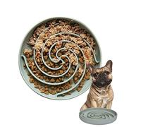Bifeaw Dog Puzzle Bowl - Silicone Slow Feeder Dog Bowls for Healthy Eating - Puppy Slow Feeder Non-Slip Design Dishwasher Microwave Safe (Grey-green)
