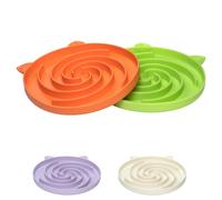 Bifeaw Silicone Slow Cat Bowl Feeder - Cat Slow Feeder Dry Wet Food fo