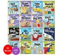 Biff, Chip and Kipper Level Stage 2 Read with Oxford: 4+: 16 Books Collection Set