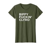 Biffy Clyro Biffy F’in Clyro T-Shirt, Women, Olive Green, Small