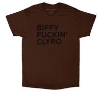 Biffy Clyro Biffy Text Logo T-Shirt in Brown | Size: Medium Biffy Clyro Brown M