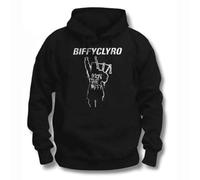 Biffy Clyro Mon The Biff Logo Official Mens Black Pullover Hoodie L