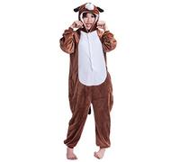 BIFINI Unisex Fluffy Dog Halloween Costumes Pajamas Anime Home Clothing M Brown