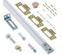 Bifold Door Hardware Kit, 24-Inch Bi-fold Closet Door Track Kit Bifold Closet Door Hardware Kit Folding Door Hardware Repair Replacement Tool Kit