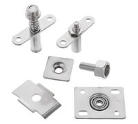 Bifold Door Pivot Hinge, Hidden Spring Loaded 360 Swivel | Cold Rolled Steel, Concealed Flush Mount Design, Silver Finish, for Interior Remodeling and Commercial Use