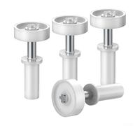 Bifold Door Top Guide Wheel Hardware Kit - 4 Pack Replacement Parts for Cabinet Closet Pantry Doors - Nylon Metal Construction Repair Components