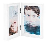 vidaXL Bifold Photo Frame Collage Black Indoor Decor Hinged Picture Frame