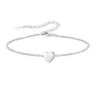 bifriend Memorable S925 Silver Heart Pendant Bracelet Gift For Daughter Son Mum Sister Friends Lover Birthday Chirstmas Reminder Jewelry For Age 7th-100th (90th)