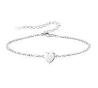 bifriend Memorable S925 Silver Heart Pendant Bracelet Gift For Daughter Son Mum Sister Friends Lover Birthday Chirstmas Reminder Jewelry For Age 7th-100th (25th)