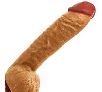 Big 12.5 Inch Suction Cup Dildo Extra Girthy Dildos with Suction Cup for Hands-Free Play & Strap On Harness Compatible, Real Feel Lifelike Dong Adult Sex Toy for Women Men Couples, Flexible