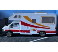 Big 17 cm Tourist Camper Truck Car Model Diecast Alloy Series Toy Gift 1:48