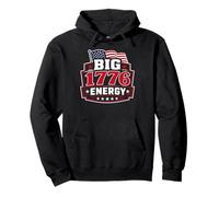 Big 1776 Energy Funny 4th Of July Men's 1776 Energy Pullover Hoodie