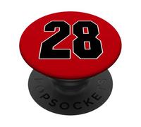 Big #28 Jersey Number 28 Uniform Biggest Fan Favorite Player PopSockets Adhesive PopGrip