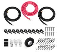 Big 3 Complete Upgrade Electrical Wiring Kit, True Spec 1/0 Gauge OFC Pure Battery Cable, Primary Automotive Wire, Car Amplifier Power & Ground Cable Kit, Car Audio Speaker Systems, UL Listed