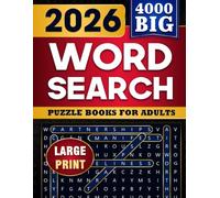 BIG 4000 Word Search Puzzle Book for Adults: Large Print, Anti-Eye Strain for Seniors, Relaxation and Mindful Challenges