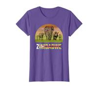 Big 5 Retro Sunset Design for Zimbabwe Safari T-Shirt