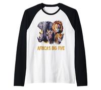 Big 5 Wildlife South Africa Safari Africa's Big Five Raglan Baseball Tee