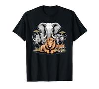 Big 5 Wildlife South Africa Safari Africa's Big Five Value Graphic T-Shirt