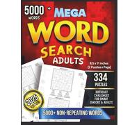 BIG 5000+ Unique Words MEGA Word Search for Senior & Adults: 334 PUZZLEES with a Variety of Themes for Men, Women and Seniors (WELLNESS & FUN)