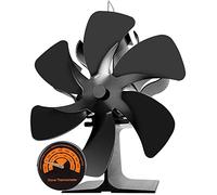 Big 6 Blades Eco Fireplace Fan - Heat Powered Silent for Home Wood Burning/Log Burner