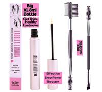 Big 8ML XL BrowPower Eyebrow Growth Serum XL, 8ml, Advanced Formula, Fuller Thicker Natural Brows, Fast-Acting,*** Free Brush and Comb Set ***