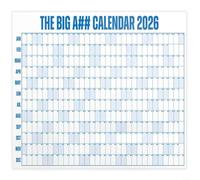 Big A## 2026 Dry-Erase Wall Calendar, 4 ft, Multicolored - Yearly Planner with Color-Coded Labels for Goal Tracking and Organization (Blue)