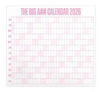 Big A## 2026 Dry-Erase Wall Calendar, 4 ft, Multicolored - Yearly Planner with Color-Coded Labels for Goal Tracking and Organization(Pink)