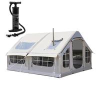 Big Air House Family Tent With Air Pump Simple Setup Large Glamping Tent With Fireplace Opening & Skylight Prefabricated House For Living