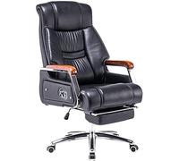 Big and Tall Executive Reclining Office Chair - Genuine Leather, 155° Recline, 250Kg Capacity, Comfortable Design