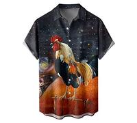 Big and Tall Hawaiian Shirts for Men Flower Leaf Beach Aloha Party Casual Holiday Shirt Short Sleeve Aloha Beach Shirts Printed Palmshadow Clothing Summer Lightweight Beach Tops Summer Tops