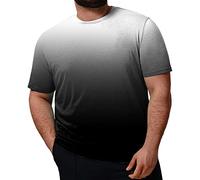 Big and Tall T Shirts for Men Summer Short Sleeve Stylish Gradient Color Casual Shirts Comfy Daily Loose Fit Crew Neck Shirt Basic Breathable Lightweight Work Out Sport Running Tshirt T-Shirt
