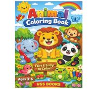 Big Animal Fun Coloring Book for Little Artists: Fun and Easy Designs Featuring Home Pets, Jungle Wildlife, Sea Creatures and More for Boys and Girls. 50+ Pages Perfect for Developing Creativity