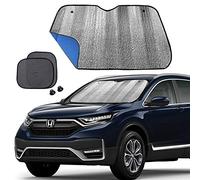 Big Ant Windshield Sun Shade Car Window Sunshade as Bonus,Blue Car Sun Shade Foldable UV Ray Visor Protector Visor Shield Cover Keeps Vehicle Cool (Size 55" x 27.5")