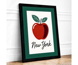 Big Apple New York Vintage Framed Wall Art Print A3 (42×29.7cm) Black, Wall Decor for Living Room, Bedroom, Office & Home, Ready to Hang, Art Gift