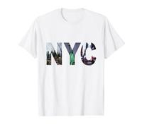 Big Apple NYC Landmarks Statue of Liberty Skyline Value Graphic T-Shirt