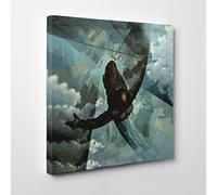 Big Art Shop - Before the Parachute Opens by Tullio Crali - Framed Canvas Art Print - War Painting Art 1939, 24x24 inches / 61x61 cm