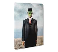 Big Art Shop - The Son of Man - Framed Canvas Art Print - René Magritte Art 1964, 30x20 inches/ 76x51x1.8 cm