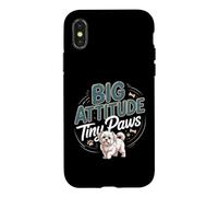 Big Attitude Tiny Paws Lhasa Apso Case for iPhone X/XS