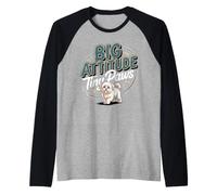 Big Attitude Tiny Paws Lhasa Apso Raglan Baseball Tee