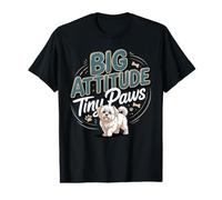 Big Attitude Tiny Paws Lhasa Apso Value Graphic T-Shirt