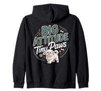 Big Attitude Tiny Paws Lhasa Apso Zip Hoodie