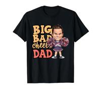Big Bad Cheer Dad Funny Cheerleading Father Parent Support Value Graphic T-Shirt, Men, Black, S