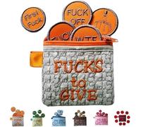 Big Bag of F*ucks to Give Zipper Pouch, Beautiful Fuck with 17 Different Coins, Funny Unique Zipper Purse F*CKS Gag Gift, Handmade Cute Small Pouch for Man Woman, Funny Sweary Gifts Toys (Orange)