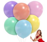 Big Balloons 36 Inch, 6 Pcs Extra Large & Thick Balloons Giant Balloon 36 Inch Macaron Round Balloon for Photo Shoot Birthday Wedding Party Festival Carnival Decorations