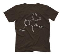 Big Bang Theory Coffee Molecule T-Shirt Dark Chocolate Medium