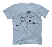 Big Bang Theory Coffee Molecule T-Shirt Light Blue Large