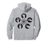 Big Bang Theory Logo Rock Lizard Spock Pullover Hoodie, Adult Unisex, Heather Grey, XX-Large