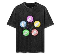 Big Bang White Paper & Rock Theory Sheldon Papier Cooper Stein Schere T-Shirt Mens Unisex Black Tees 3XL