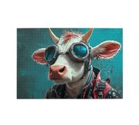 Big-Bared Cow 1000 Piece Jigsaw Puzzles For Adults Wooden Puzzles For Adults Gifts Home Decor