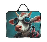 Big-Bared Cow Notebook Carrying Case With Handle Laptop 14 Inch Computer Sleeve For Women Men Padded Cover Laptop Bag